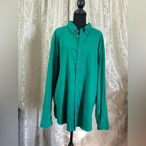 St. John's Bay Vibrant Green Casual Button-Down Shirt/B088